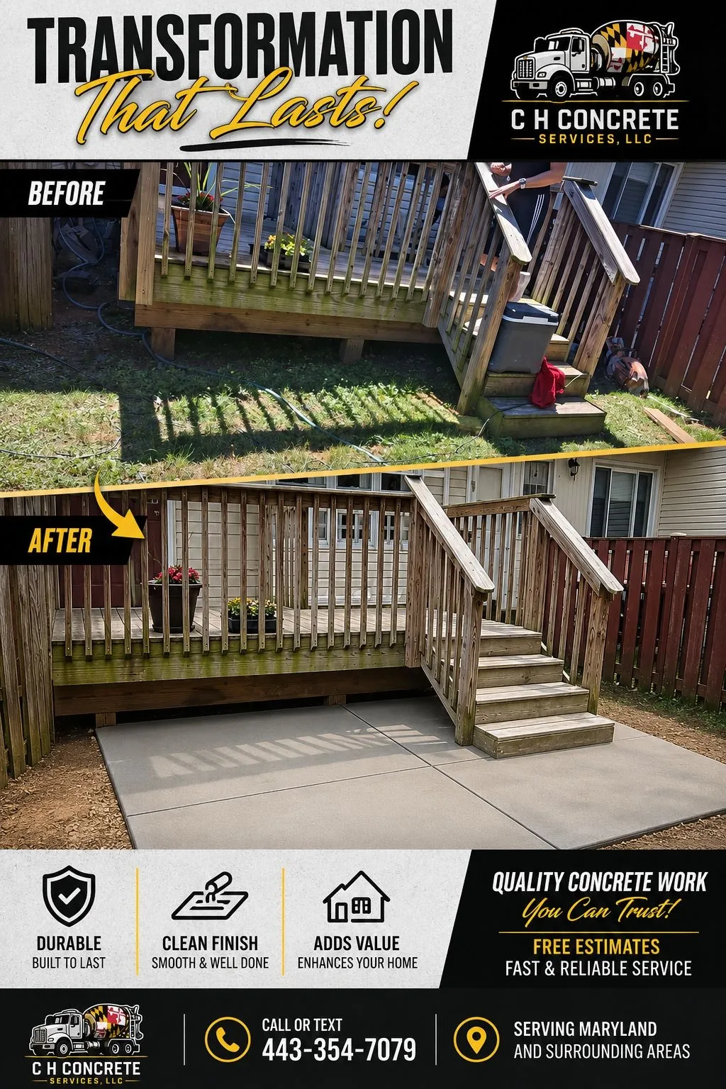 Patio and deck transformation